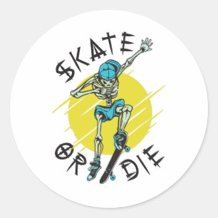 Adesivo Skeleton Skateboarder