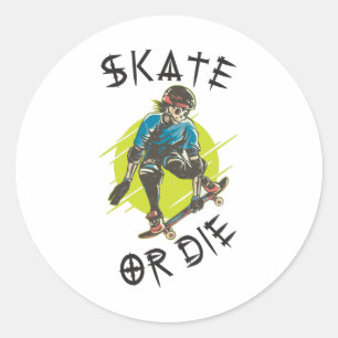 Adesivo Skeleton Skateboarder