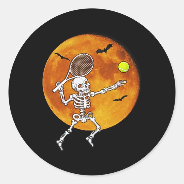 Adesivo Skeleton Tênis Halloween Racket Ll (Frente)