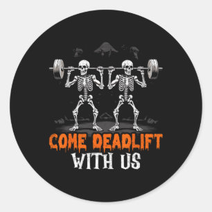 Adesivo Skeleton Weightlifter - Malhação de Trabalho do Cr