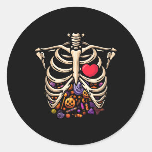 Adesivo Skeleton Xray Ribes costela Gaiola Halloween Candy