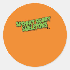 Adesivo Skeletons Assustadores Laranja!