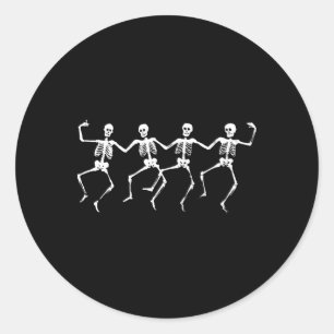Adesivo Skeletons Dançantes - Dia de as Bruxas engraçado d