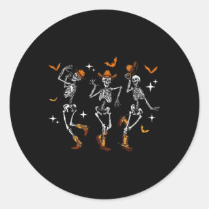 Adesivo Skeletons Dance Cowboy Western Halloween Figurume