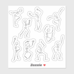 Adesivo Skeletons do Dia das Bruxas em Boa Dança