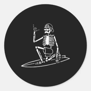 Adesivo Skeltering Surfing Lazy Halloween Costume Skull Bo