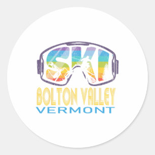 Adesivo Ski Bolton Valley Vermont Esquiando Férias