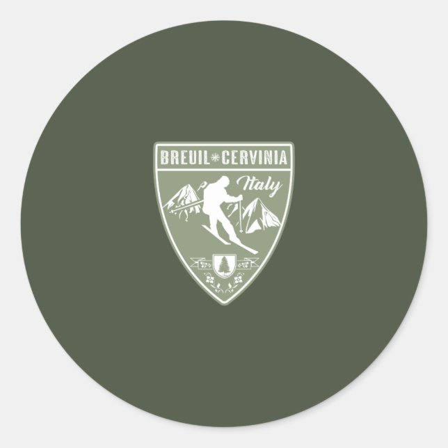 Adesivo Ski Breuil-Cervinia Itália (Frente)