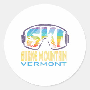 Adesivo Ski Burke Mountain Vermont Férias de Esqui