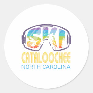 Adesivo Ski Catalochee North Carolina Férias de Esqui