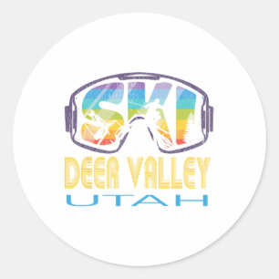 Adesivo Ski Deer Valley Vacinação de Esqui em Utah