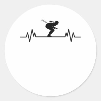 Adesivo Ski Heartbeat Divertimento De Esqui Esportes De In