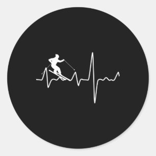 Adesivo Ski Heartbeat Ski Slope Country Esqui Esportes de