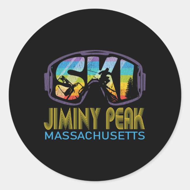 Adesivo Ski Jiminy Peak Machusetts Skiing Vacation  (Frente)