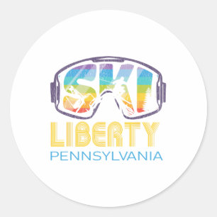 Adesivo Ski Liberty Pennsylvania Skiing Vacation