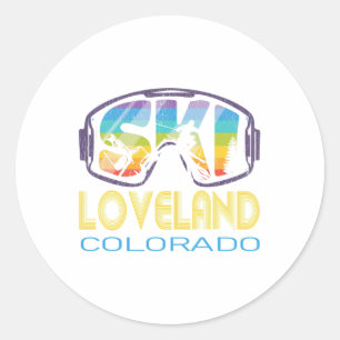 Adesivo Ski Loveland Colorado Skiing Vacation