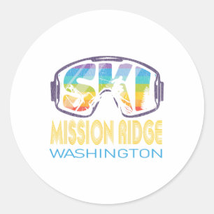 Adesivo Ski Mission Ridge Washington Férias de Esqui