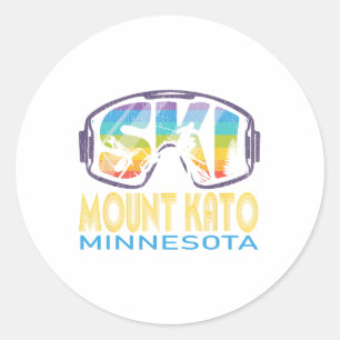 Adesivo Ski Mount Kato Minnesota Esquiando Férias