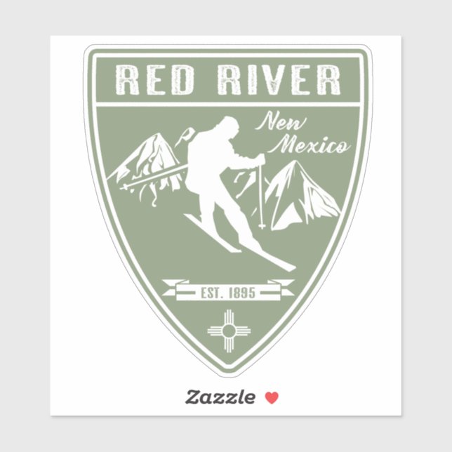 Adesivo Ski Red River Novo México (Folha)