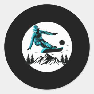 Adesivo Ski Snowboard Esquiando Montanha de Neve Snowboar