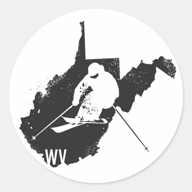 Adesivo Ski West Virginia (Frente)