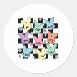 Adesivo Skibidi Easter Oveg Hunt Day Engraçado Nenhum Boné