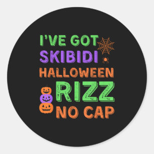 Adesivo Skibidi Halloween Rizz - Camisa engraçada de Hallo