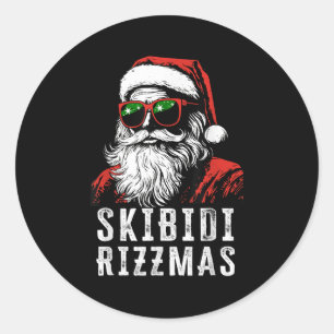 Adesivo Skibidi Rizzmas Natal Rizz Papai Noel Carisma