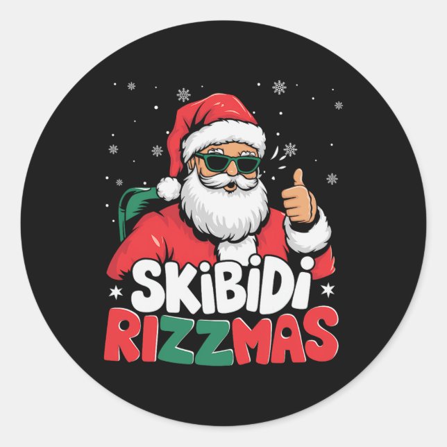 Adesivo Skibidi Rizzmas Natal Santa Feliz Claus Rizz M (Frente)