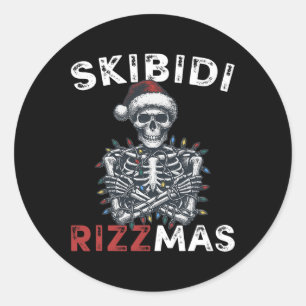 Adesivo Skibidi Rizzmas Retro Feliz Natal Sigma Rizzma