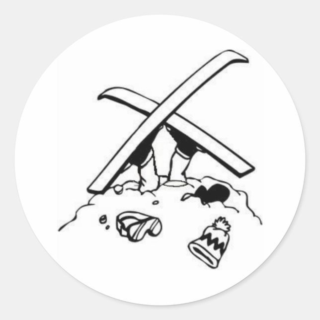 Adesivo Skier Acidentado (Frente)
