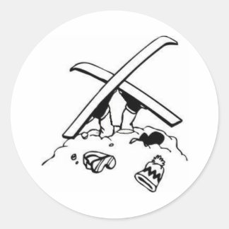 Adesivo Skier Acidentado