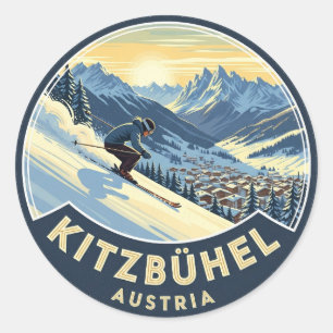 Adesivo Skier em Kitzbuhel Áustria