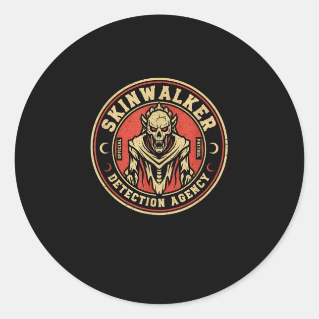 Adesivo Skinwalker Detection Agency Funny Cryptid Skinwalk (Frente)