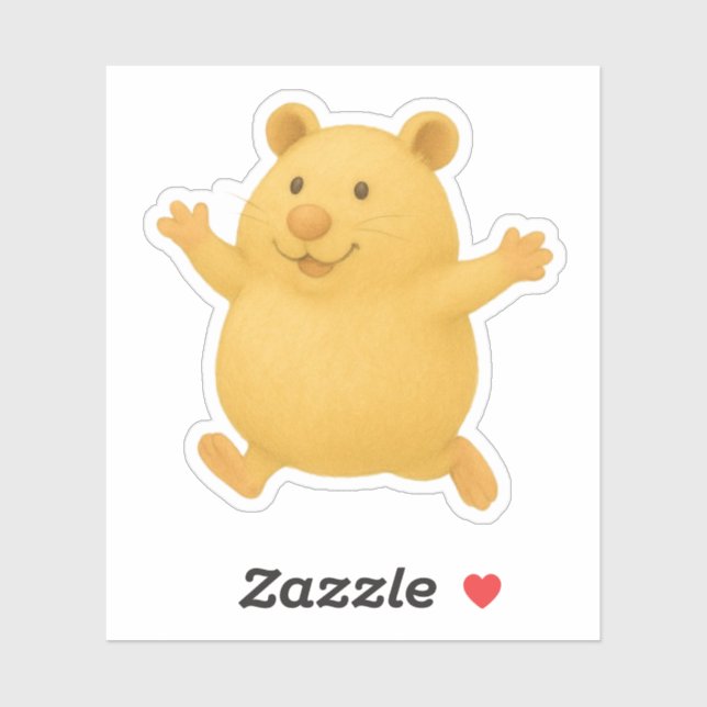 Adesivo Skipping Cream Hamster Die-Cut Sticker (Folha)
