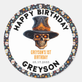 Adesivo Skull Halloween Kids Festa de Costume - Bonita e S