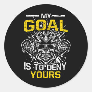 Adesivo Skull Lax Lacrosse Goalie Player Meu Objetivo É De