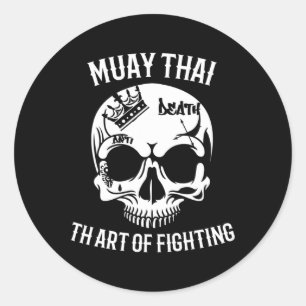 Adesivo Skull Muay Thai - Nak Muay, Presente de Kickboxing