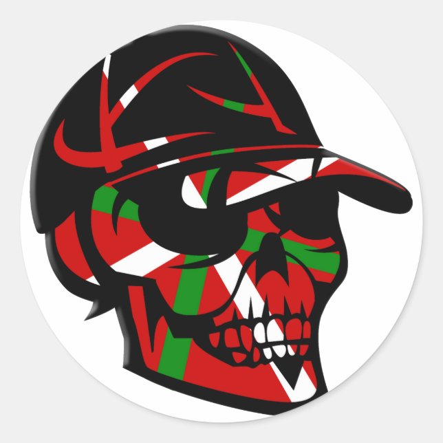 Adesivo Skull surfeur Basco (Frente)
