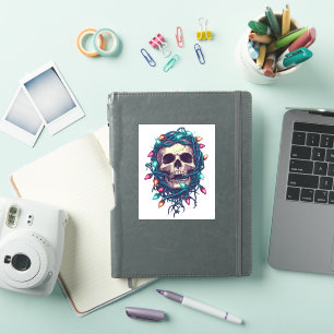 Adesivo Skullmas Tangidos � Esqueleto De Xmas Engraçado