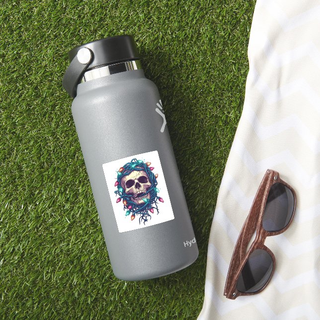 Adesivo Skullmas Tangidos � Esqueleto De Xmas Engraçado (HydroFlask Insitu)