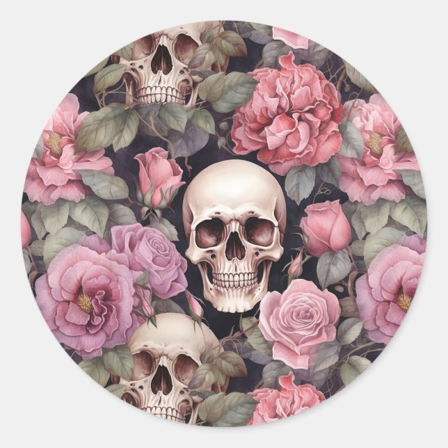 Adesivo Skulls and roses (Frente)
