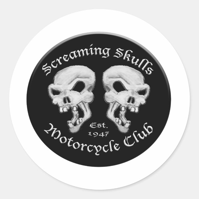 Adesivo Skulls Motorcycle Club (Frente)