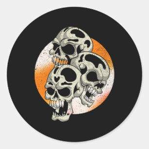 Adesivo Skulls Spookls Halloween Festa de Costume Cura Ass