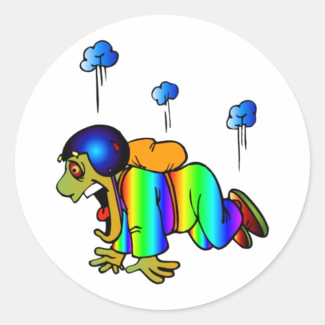 Adesivo Skydiver caindo com paraquedas fechado - oh (Frente)
