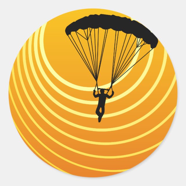 Adesivo skydiver da cena do sol (Frente)