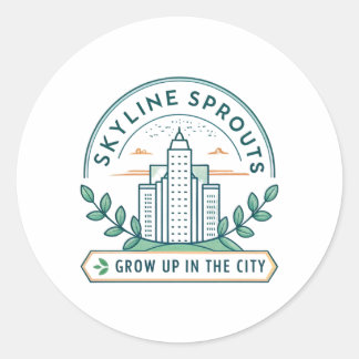 Adesivo Skyline Sprouts Urban Farming Sticker | City Garde