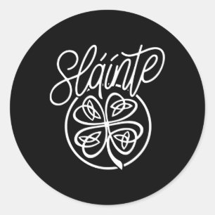 Adesivo Slainte aplaude Boa Saúde Shamrock St Patricks Da