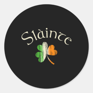 Adesivo Slainte Irish Shamrock Flag Of Ireland St Patricks