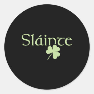 Adesivo Slainte Shamrock Irish Lucky Green Ireland Rua Pat